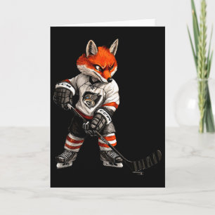 Tarjeta Zorro de Hockey sobre Hielo