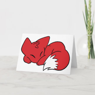 Tarjeta Zorro dormido