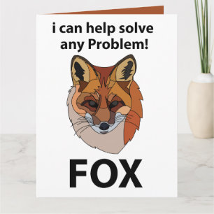 Tarjeta Zorro Puedo Ayudar a Resolver Cualquier Problema D