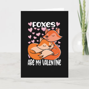 Tarjeta Zorros Del Día De San Valentín Son Mi San Valentín