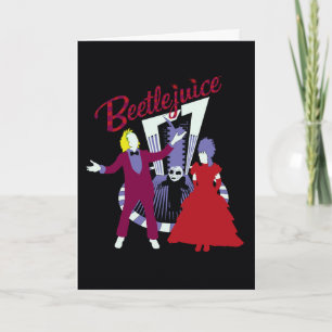Tarjeta Zumo de remolacha   Beetlejuice & Lydia Boda