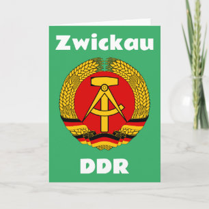 Tarjeta Zwickau, República Democrática Alemana, DDR, RDA