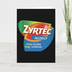 Tarjeta Zyrtec Alergia Divertido Grupo Enfermera Farmacia