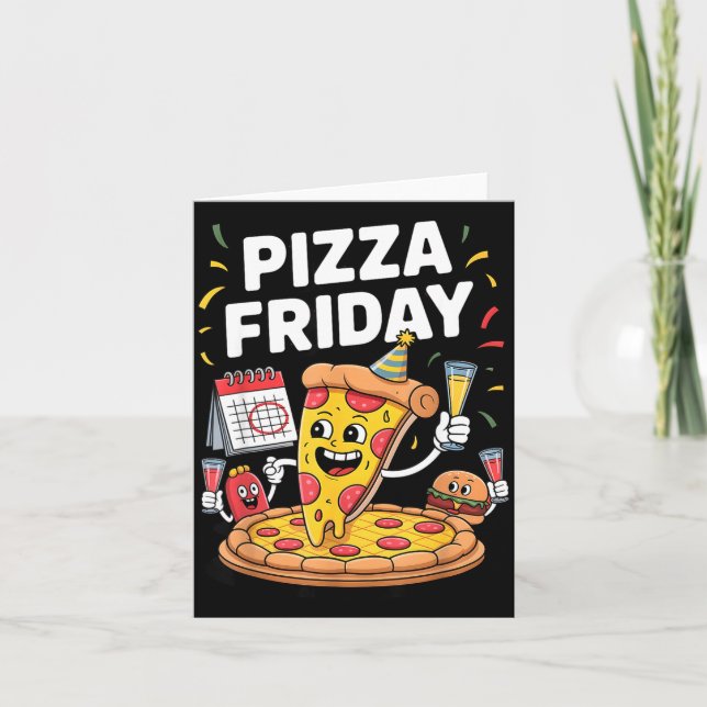 Tarjeta Zza Friday Funny Food Quote For Zza Lovers And Foo (Anverso)
