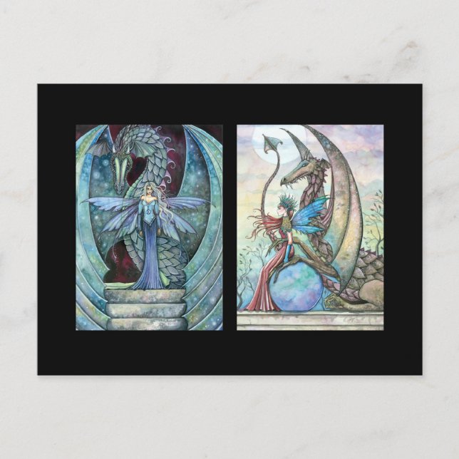 Tarjetas ACEO de Dragón Hada por Molly Harrison (Anverso)