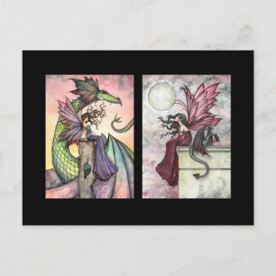 Tarjetas ACEO de Dragón Hada por Molly Harrison