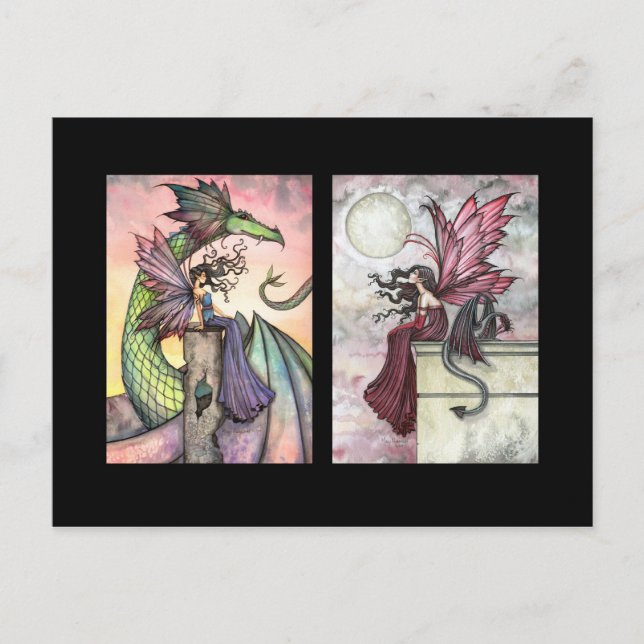 Tarjetas ACEO de Dragón Hada por Molly Harrison (Anverso)