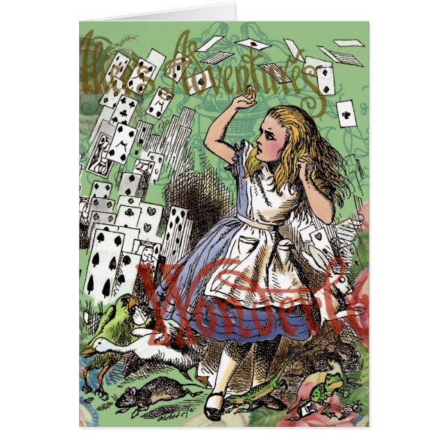 tarjetas alice conejo de sombrerero de wonderland (Frente)