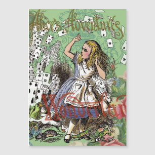 tarjetas alice conejo de sombrerero de wonderland