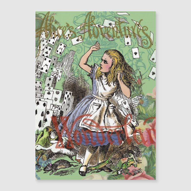 tarjetas alice conejo de sombrerero de wonderland (Anverso)