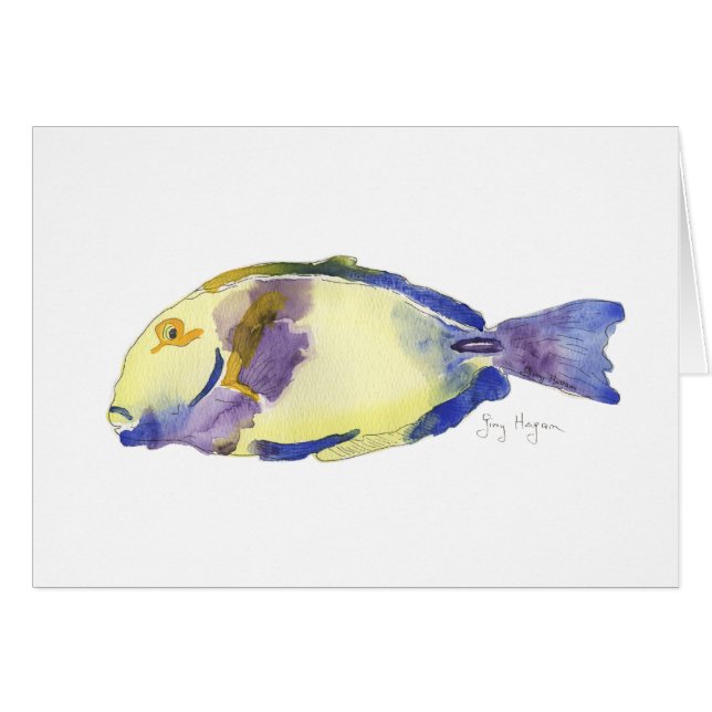 Tarjetas amarillas/azules de los pescados (Anverso (Horizontal))