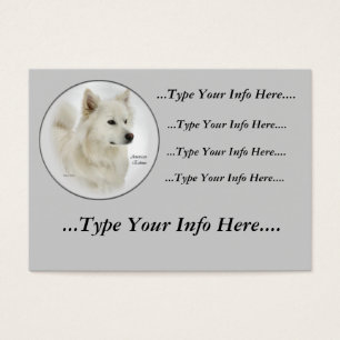 Tarjetas americanas del perfil del perro esquimal