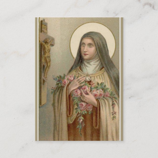 Tarjetas antiguas de la novena de Santa Teresita,  (Anverso)