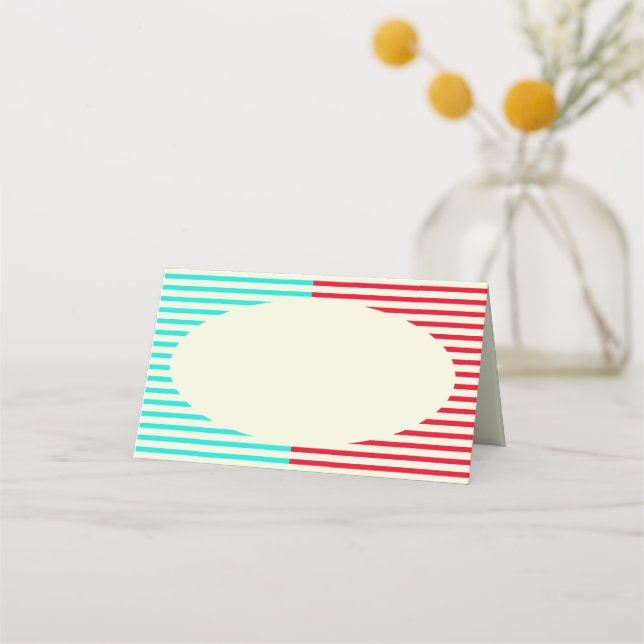 Tarjetas Aqua & Red Fiesta Place (Anverso)