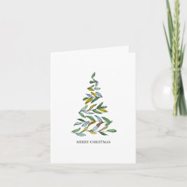 Tarjetas artísticas Minimalistas de árbol de Navid