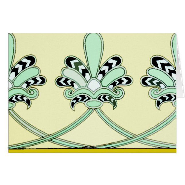 Tarjetas asirias decorativas del diseño (Anverso (Horizontal))