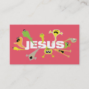 Tarjetas asustadizas de la escritura de Jesús