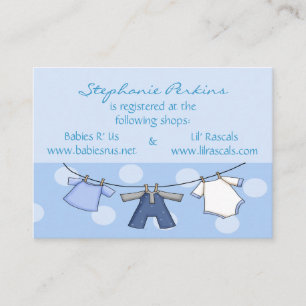 Tarjetas azules del registro de la ducha de los