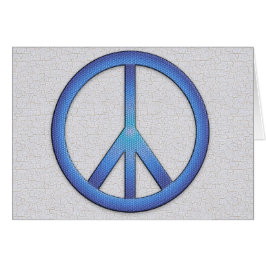 Tarjetas azules del signo de la paz