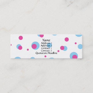 Tarjetas azules y rosadas del perfil de los