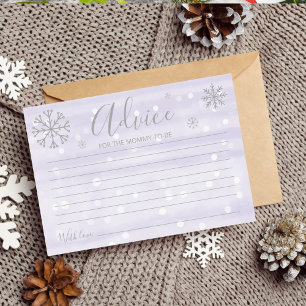 Tarjetas Baby Shower de consejos para copas de nie