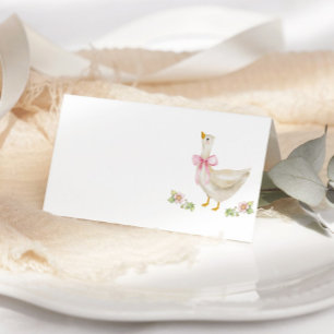 Tarjetas Baby Shower Place de color rosa de ganso