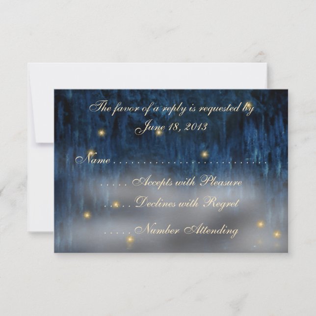 Tarjetas Bayou Bliss RSVP (Anverso)