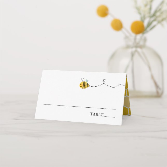 Tarjetas Bee Baby Shower Place (Anverso)