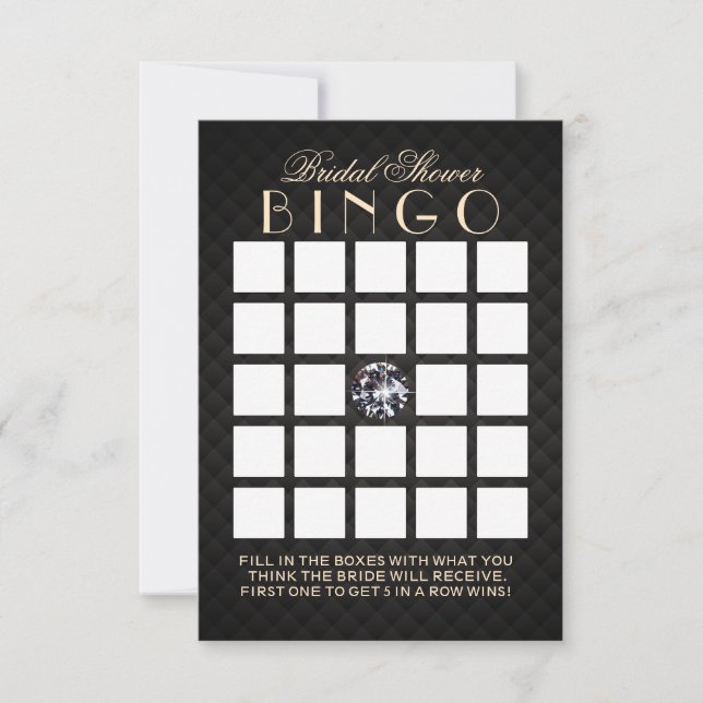 Tarjetas Bingo Diamond Bridal Shower (Anverso)