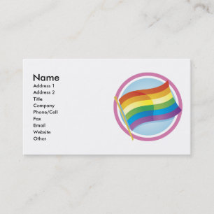 Tarjetas Biz con marca Rainbow personalizada para 