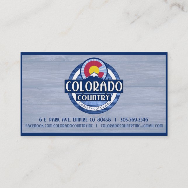 Tarjetas biz para el país de Colorado (Anverso)