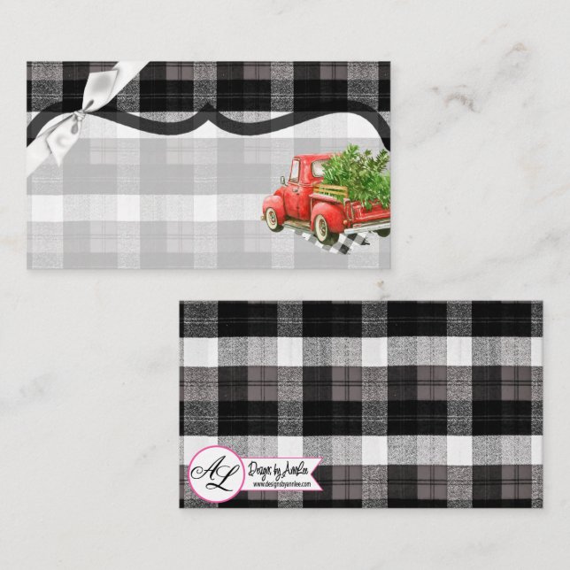 Tarjetas Blank Place Navidades XMAS Buffalo Pla (Anverso / Reverso)
