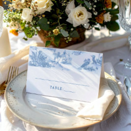 Tarjetas Blue Coastal Toile Boda Place