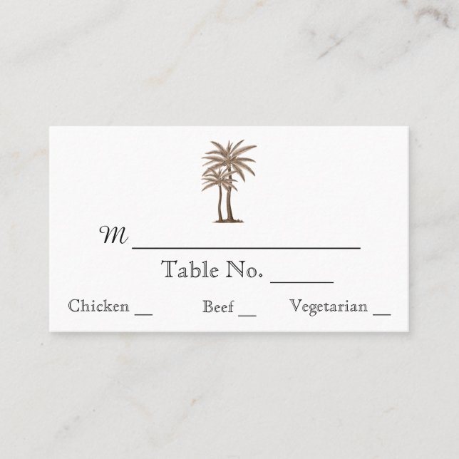 Tarjetas Blue Gold Compass Rosa Beach Wedding Plac (Anverso)