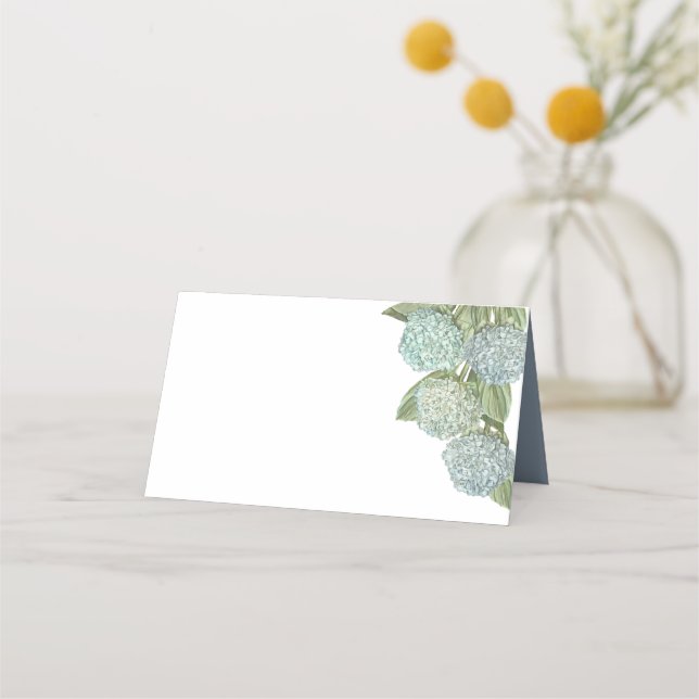 Tarjetas Blue hidrangea Blank Place (Anverso)
