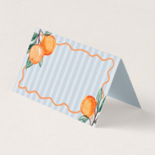 Tarjetas Blue Little Cutie Citrus Fiesta Table Pla