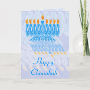 Tarjetas Blue Menorah Chanukah