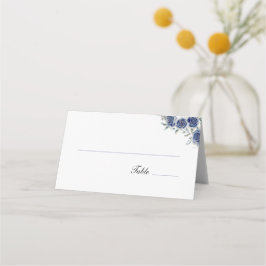 Tarjetas Blue Romantic Elegant Floral Boda Place