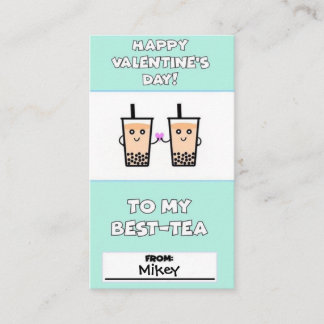 Tarjetas Boba Valentine para niños
