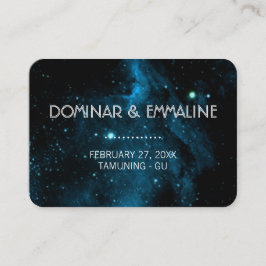 Tarjetas Boda Blue Galaxy