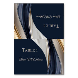 Tarjetas boda-Blue White Gold-