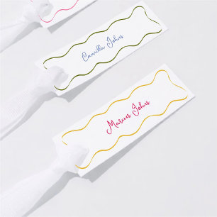 Tarjetas Boda con curvatura de color con mano delg