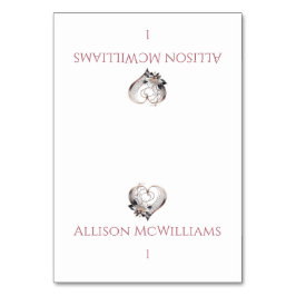 Tarjetas boda-Corazón rosado moderno con flores