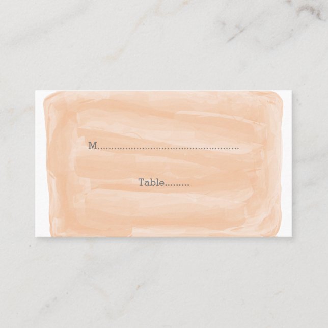 Tarjetas Boda de color de agua naranja (Anverso)