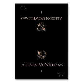 Tarjetas boda-Flores de oro Rosa-icono de carne