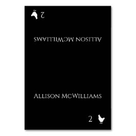 Tarjetas boda-Icono de aves de corral-Negro y Blan