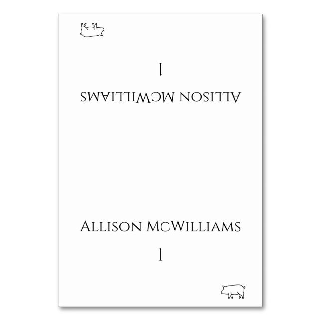 Tarjetas boda-Icono de cerdo-Corazón rosado modern (Anverso)