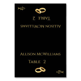 Tarjetas boda-Icono de pescado-Negro y blanco-