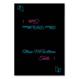 Tarjetas boda-Icono vegetariano-Azul y rosa-