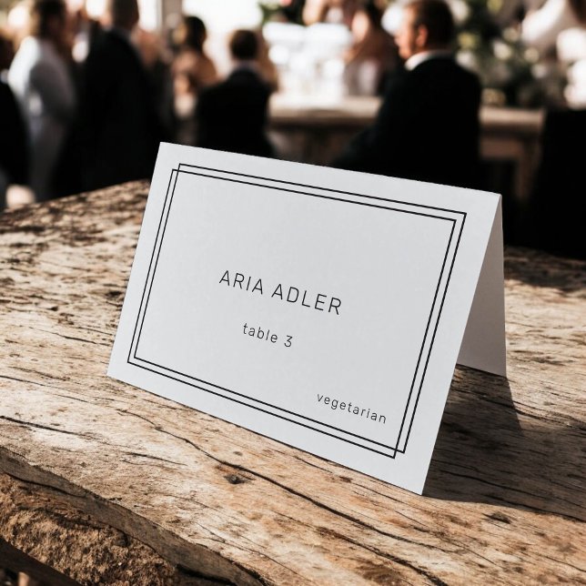 Tarjetas Boda Minimalistas modernas / AVERY (Modern Minimalist Wedding Place Cards / AVERY)